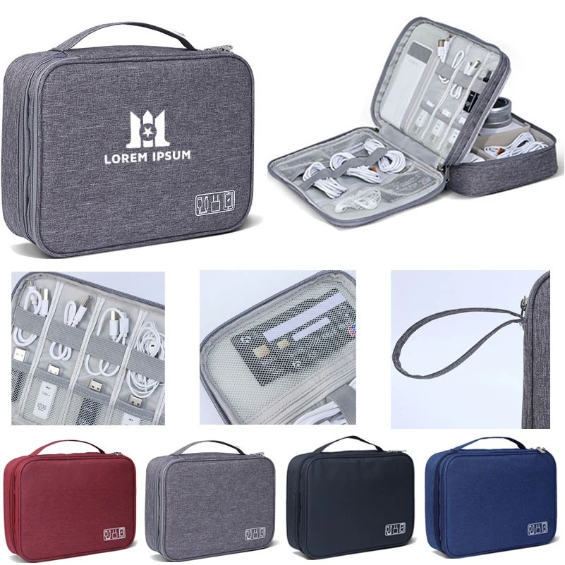 Double-Layer Electronics Organizer Case for Cables, Chargers & Gadgets 1