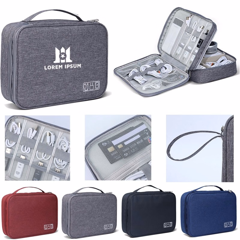 Double-Layer Electronics Organizer Case for Cables, Chargers & Gadgets
