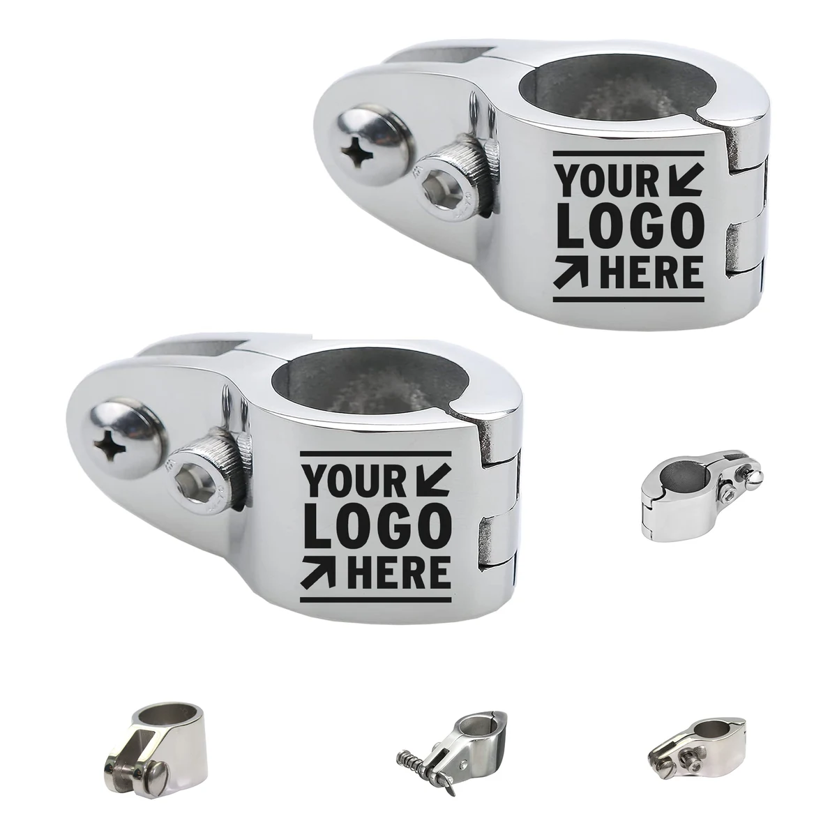 316 Stainless Steel Thorn Boat Bimini Top Hinged Jaw Slide Rail Mount Marine Hardware Pair 1