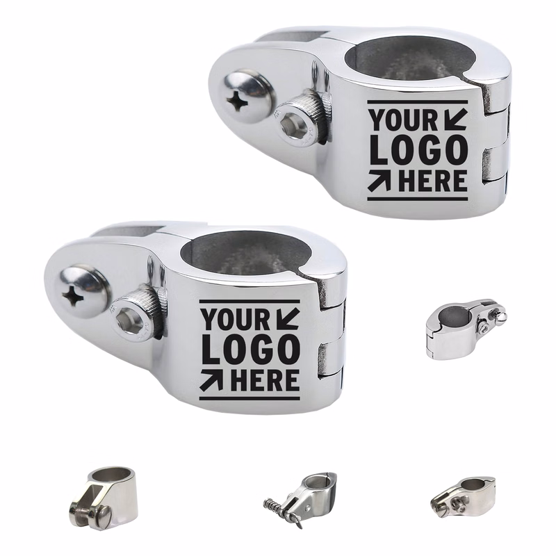 316 Stainless Steel Thorn Boat Bimini Top Hinged Jaw Slide Rail Mount Marine Hardware Pair