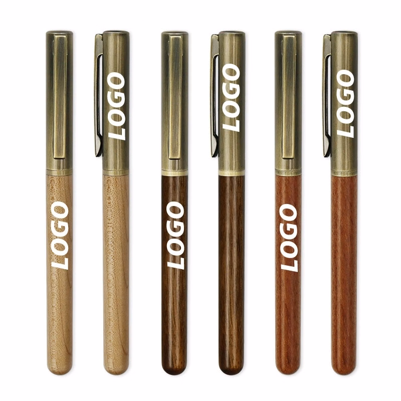 Custom Wood Ballpoint Solid Brass Pens