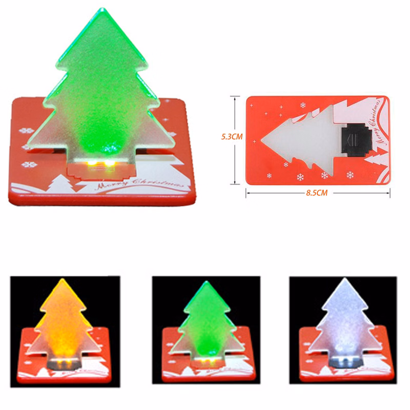 Pocket Folding Xmas Tree Shape LED Light