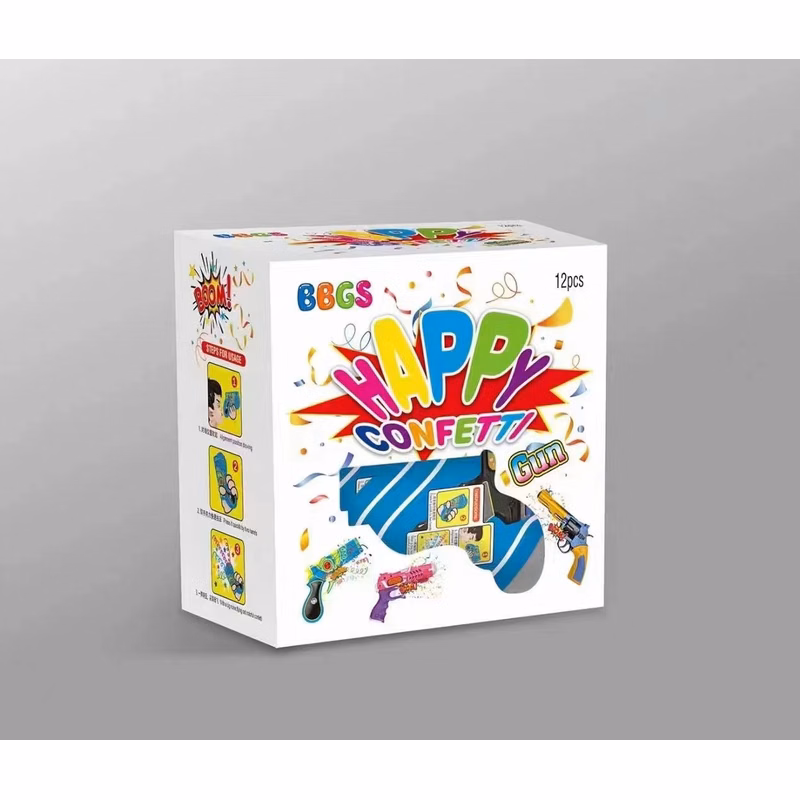 New Design Party Balloon Pop Handheld Push Exploding Glitter Confetti Cannon Party Popper Pistol Gun