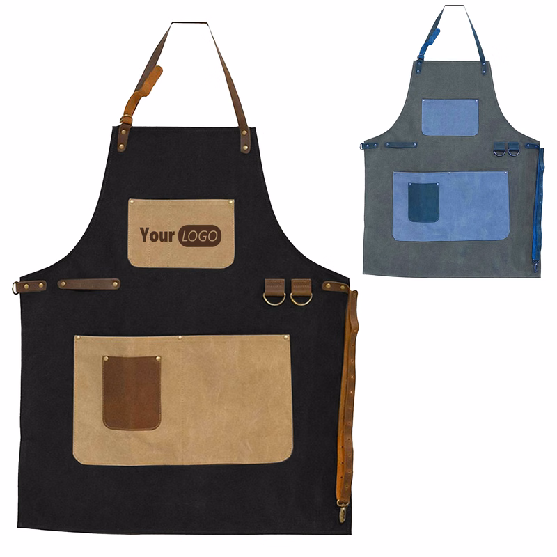 Oxford Professional Utility Apron With Leather Straps