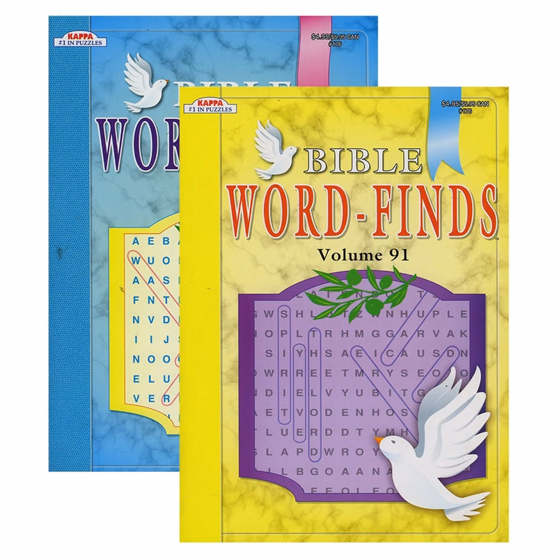 Bible Word Finds Puzzle Books - 96 Pages Two Titles