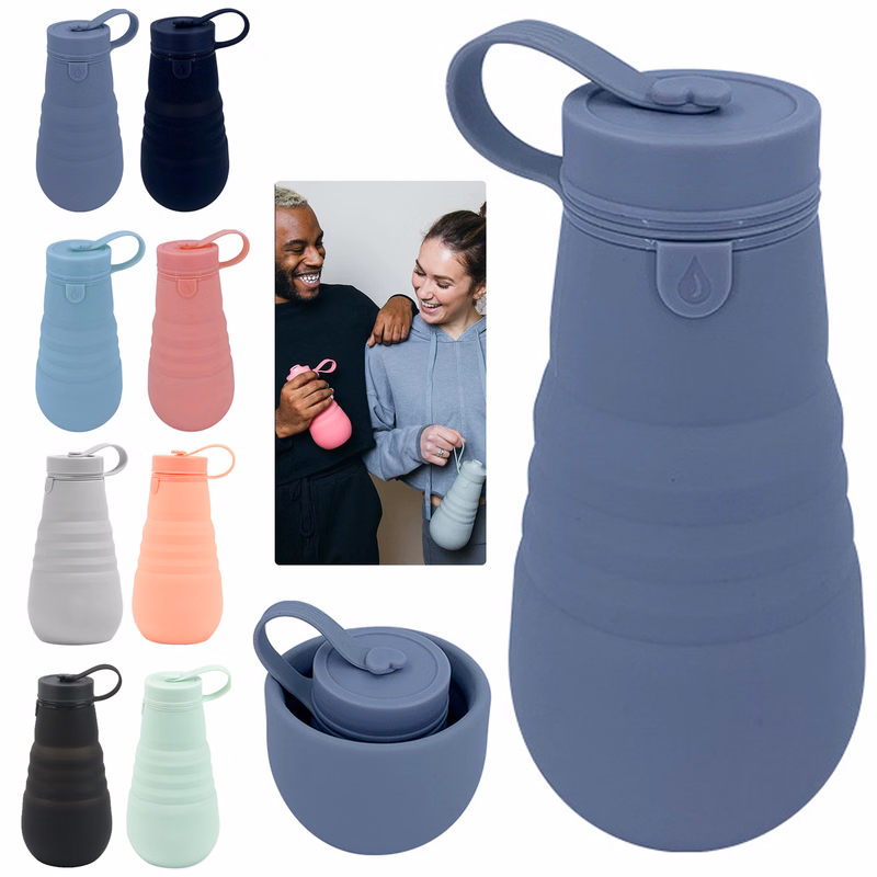 500ml Collapsible Leak Proof Reusable Silicone Cup