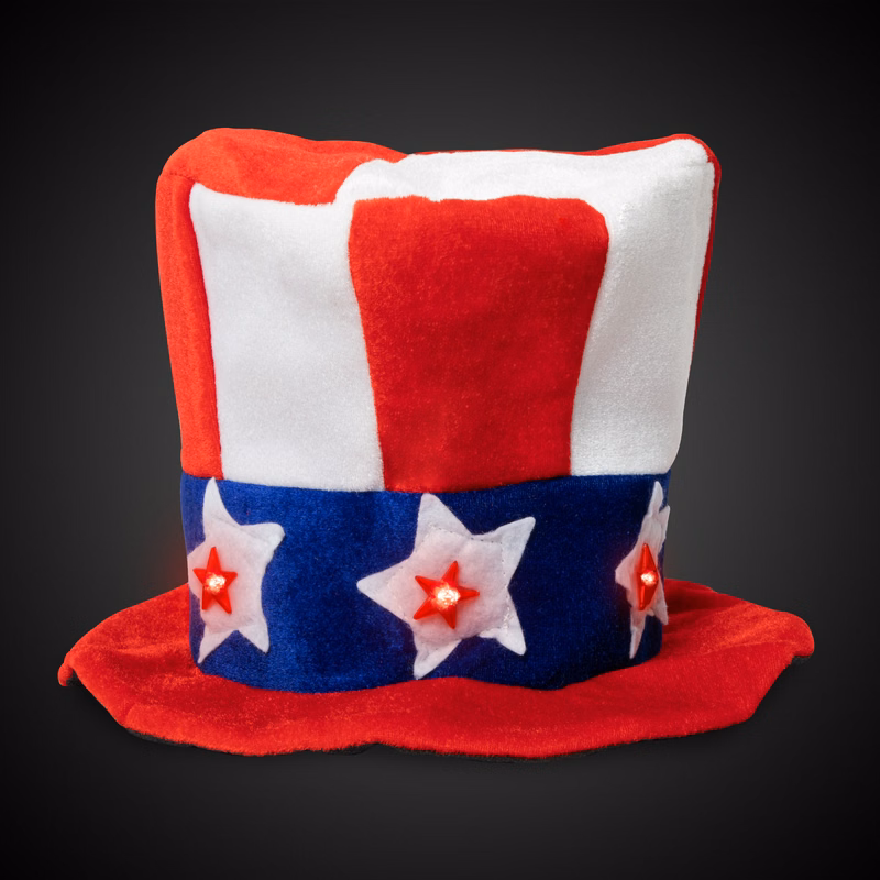 Flashing LED Uncle Sam Hat(Blank)