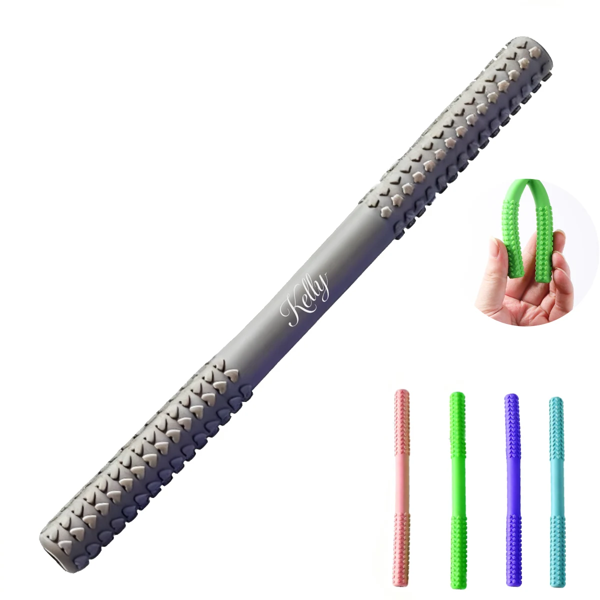 Baby Soft Silicone Hollow Straw Chew Toy 1