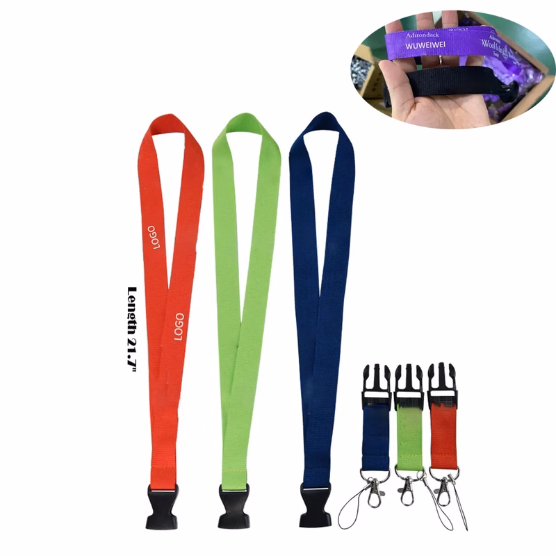 1" silkcreen Lanyard Keychain with lobster claw clip a loop