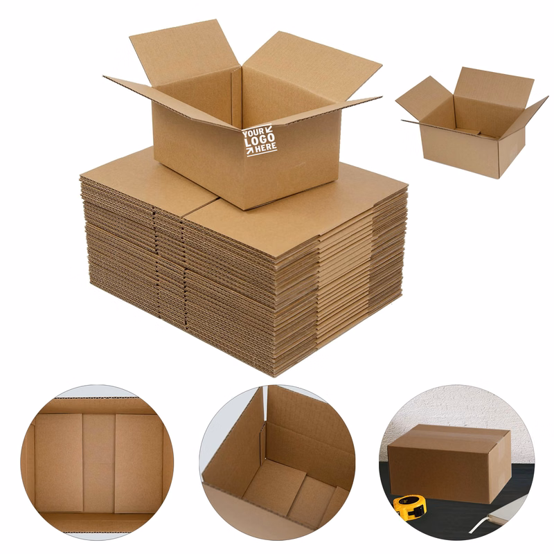 Durable 8x6x4 Inches Small Corrugated Cardboard Shipping Box