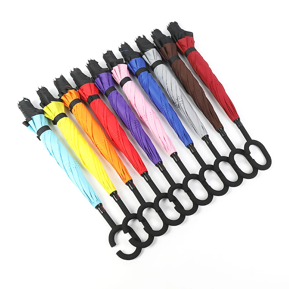 Double-Layer High-Density Impact Cloth Inverted Umbrella 1