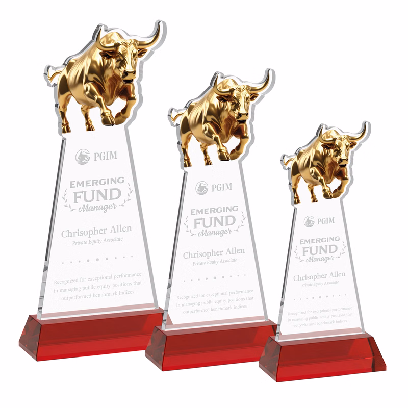Raging Bull Award on Hartford Base - Red