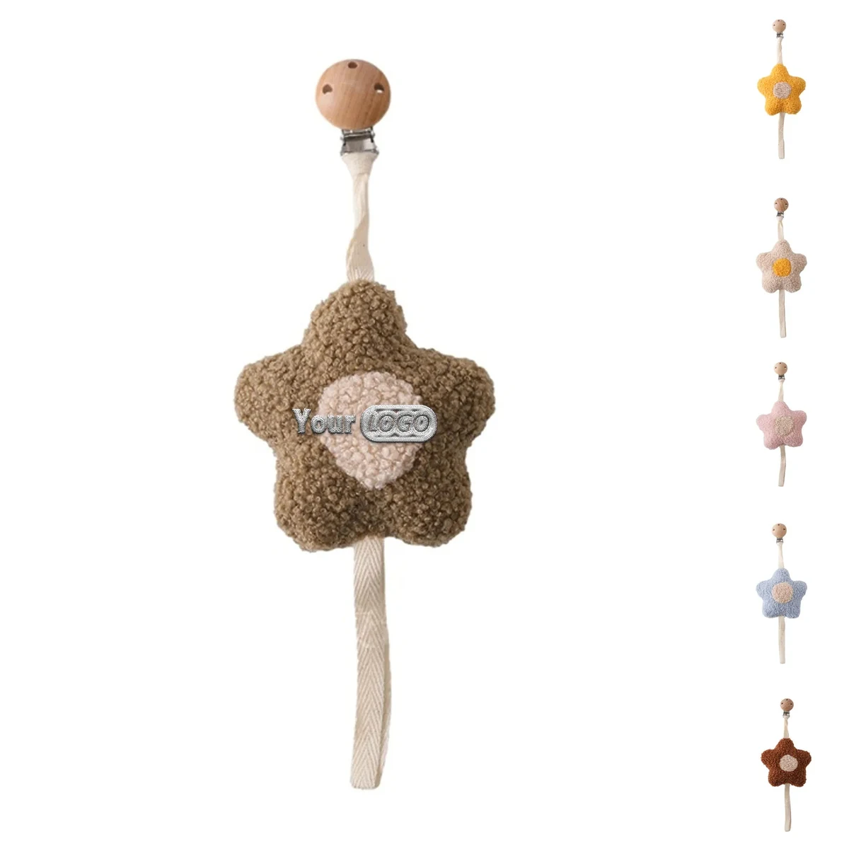 Flower Beech Pacifier Clip 1