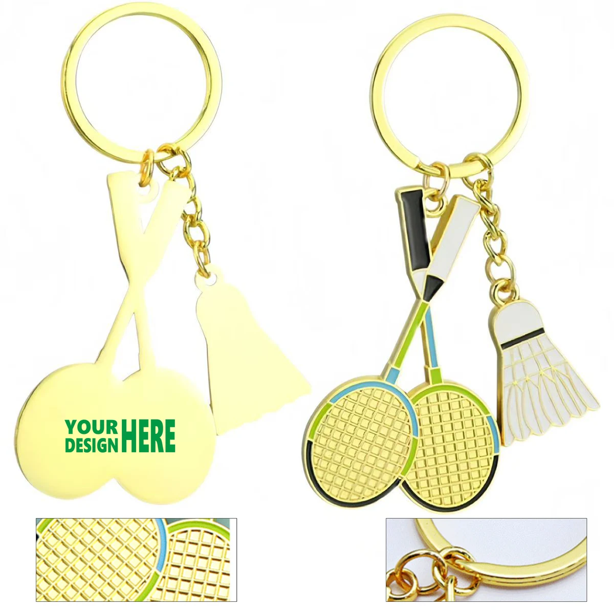 Shuttlecock Keychain Charm 1