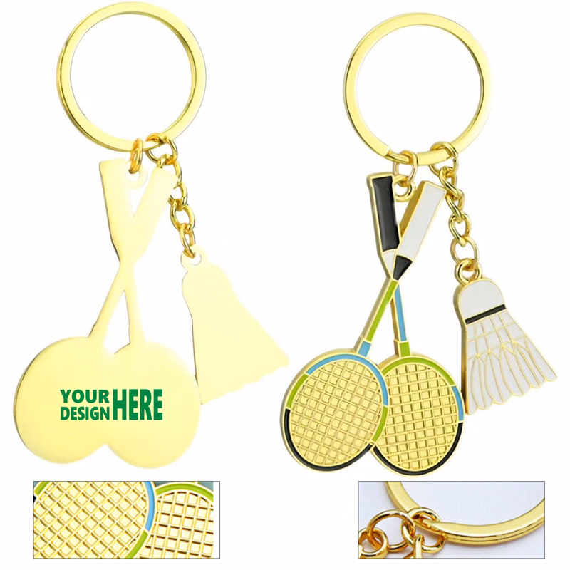 Shuttlecock Keychain Charm