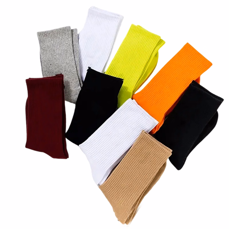 Cotton Mid Tube Sock With Moisture Wicking Breathable Design 7.87" X 3.35"
