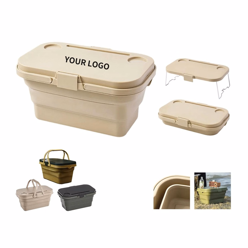 Outdoor Storage Basket That Transforms into Table