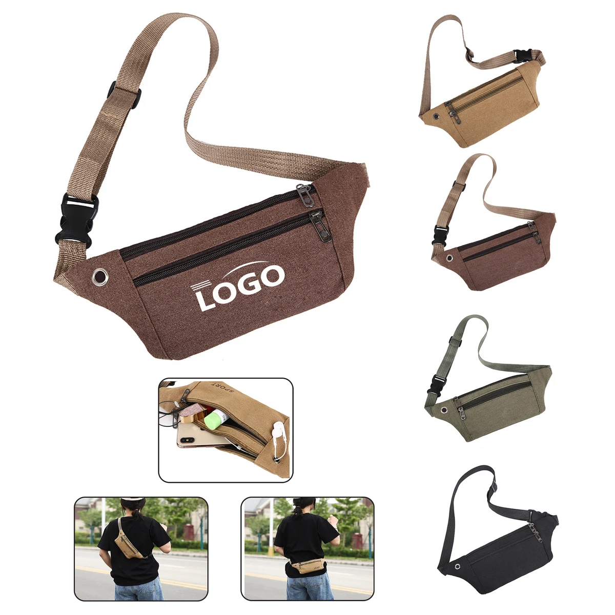 Canvas Outdoor Utility Chest Bag for Work and Hiking 1