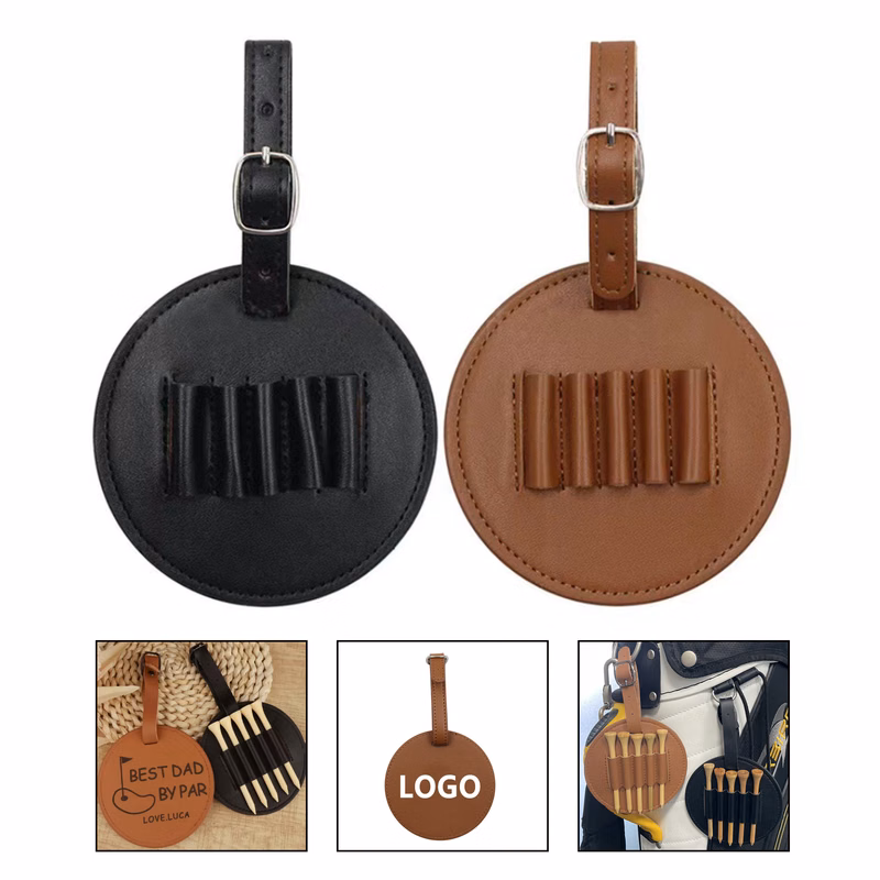 PU Leather Golf Tee/Stud Storage Holder