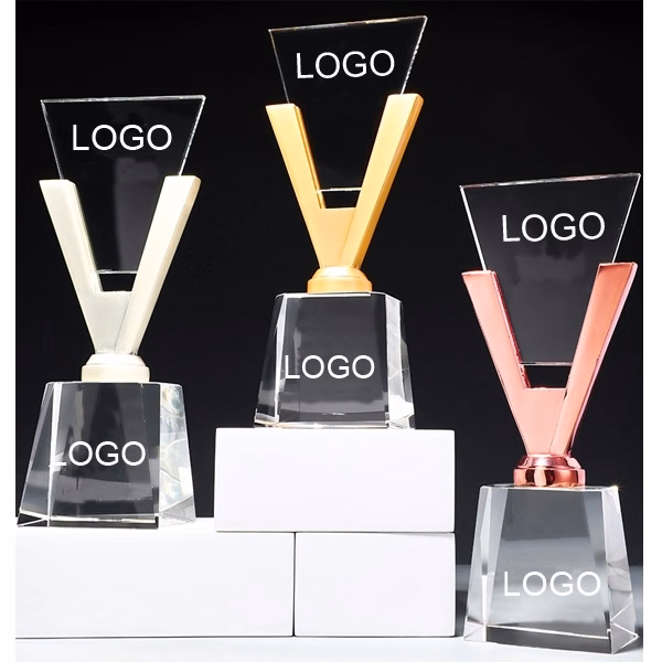 Optical Crystal V-shaped Award