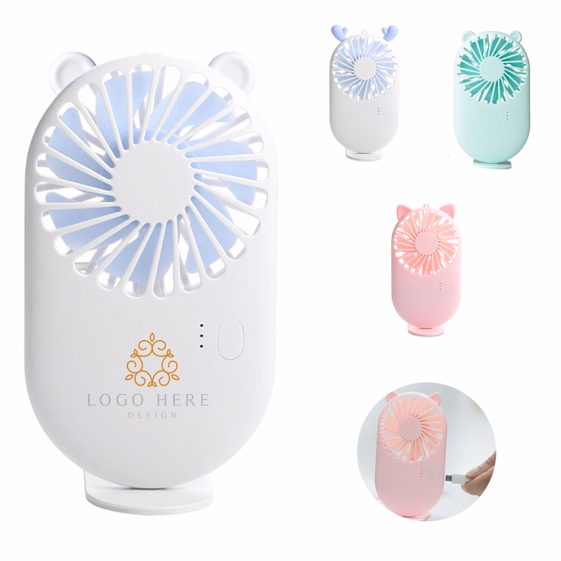 MOQ 20 Pocket Size USB Rechargeable Mini Fan