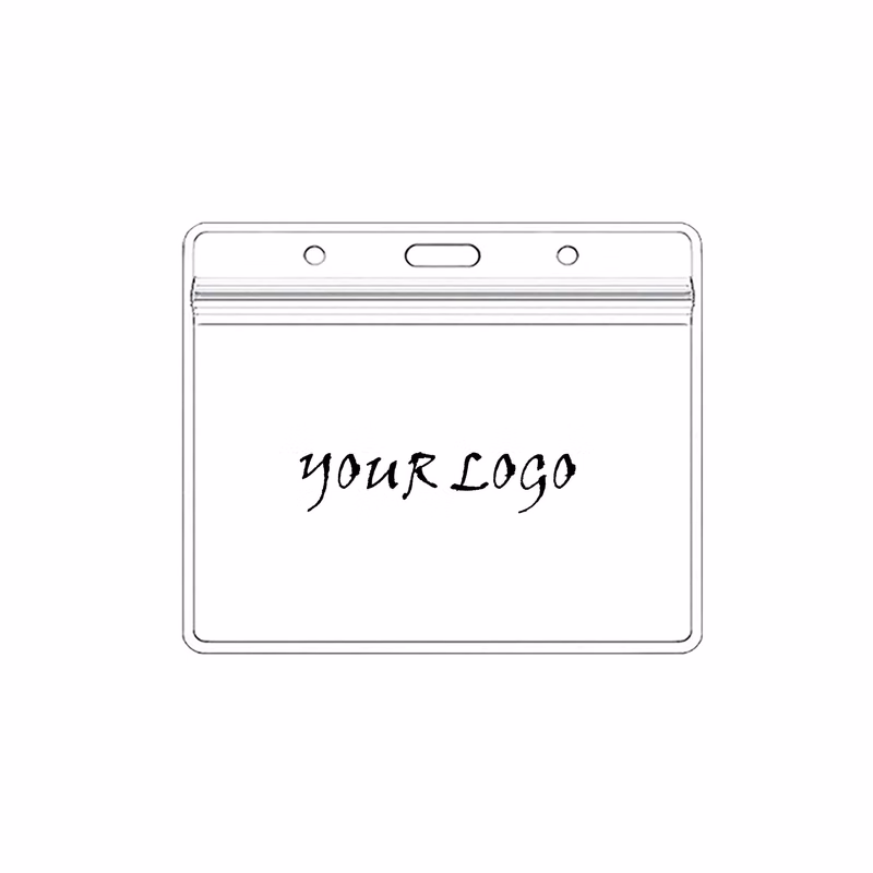 Clear Plastic Horizontal Name ID Card Holder