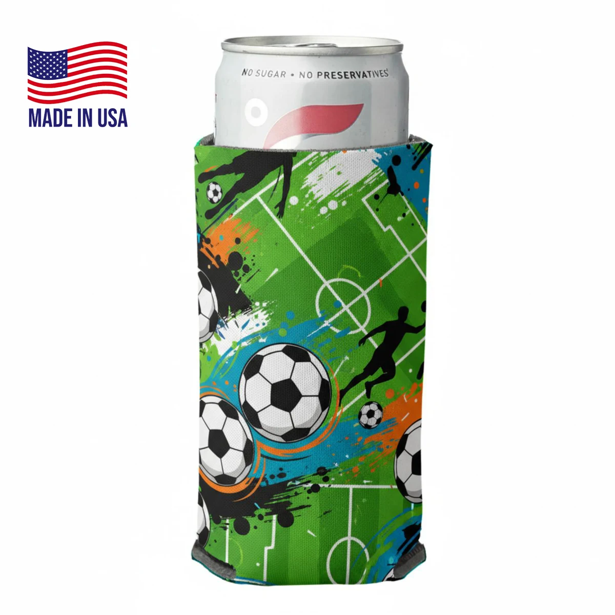 USA Made Sublimation Foldable Slim Can Coolers 1
