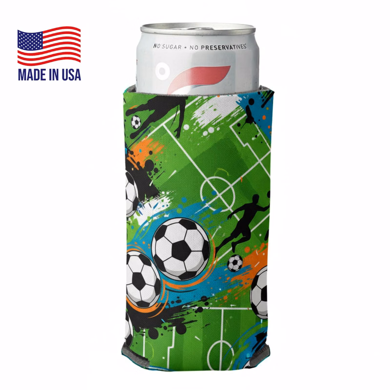 USA Made Sublimation Foldable Slim Can Coolers