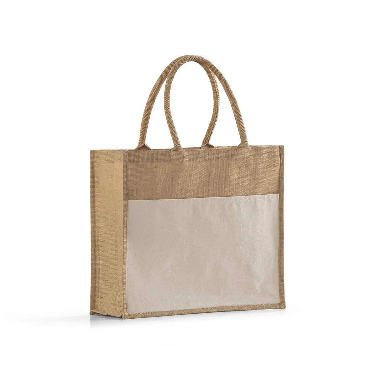 Large Easy-Print Jute Bag, custom tote bag with logo imprint 1
