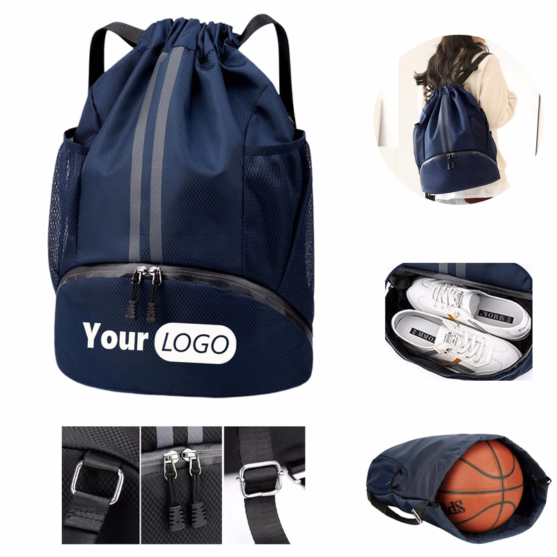 Dry and Wet Separation Waterproof Drawstring Backpack