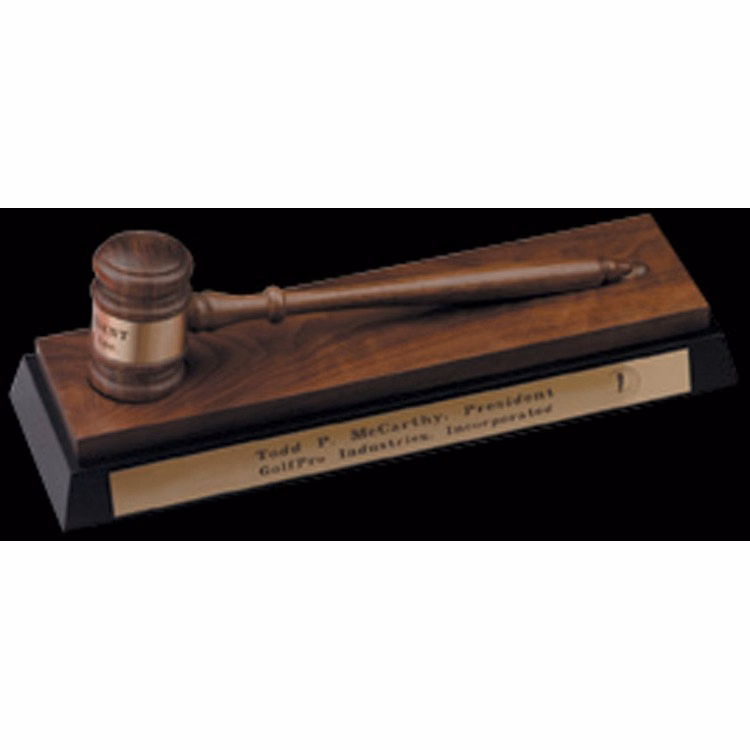 Gavel Desk Stand - American Walnut & Ebony