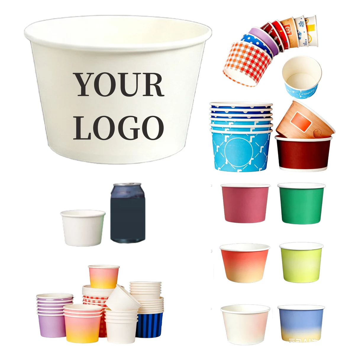8.45Oz Paper Cup Disposable Ice Cream 1
