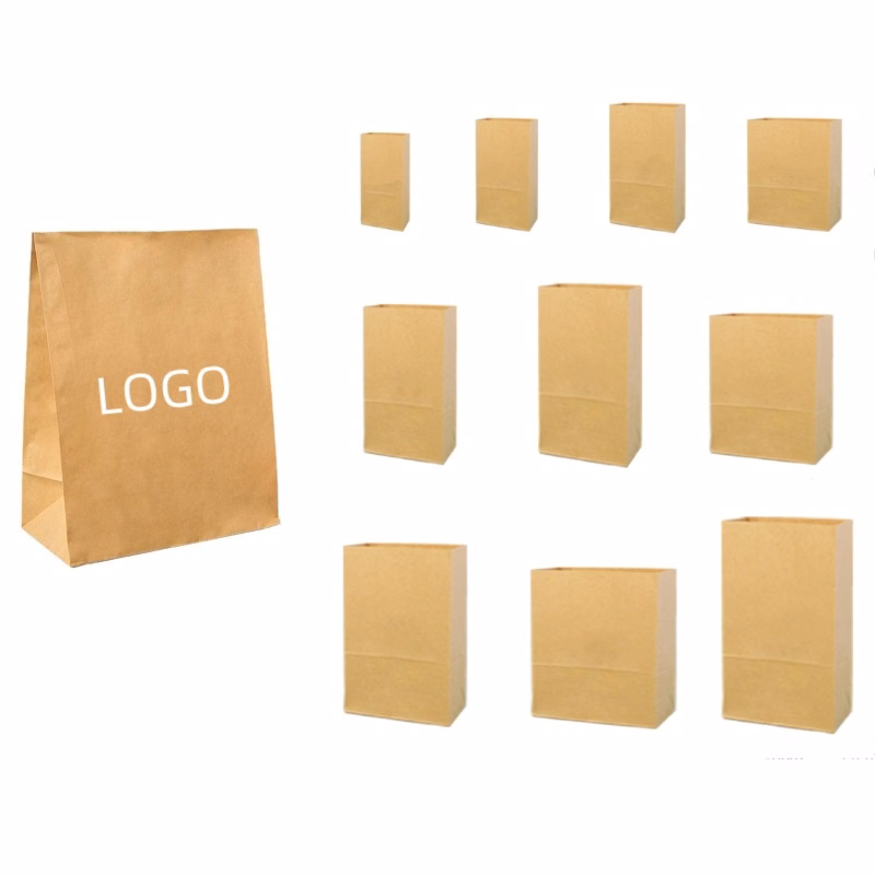 Non-Greaseproof Natrual Kraft paper Bags (3 9/16" W x 2 3/16" G x 7 1/16" H)