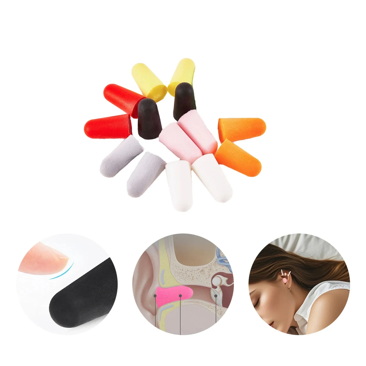 Noise Reduction Ear Plugs With Logo For Sleep, Travel 1