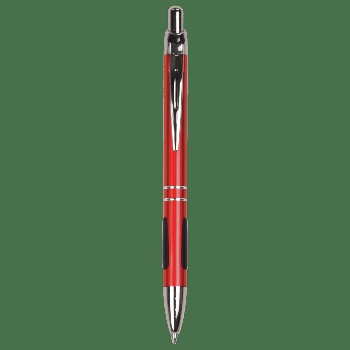 Red with Silver Trim Pen with Gripper 1