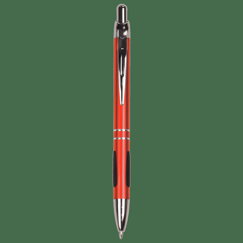 Red with Silver Trim Pen with Gripper