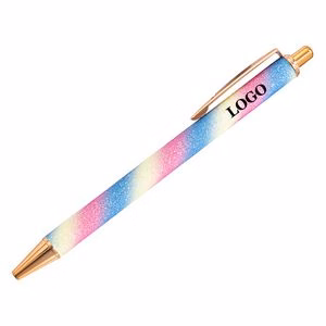 Rainbow Gradient Color Barrel Ballpoint Pen