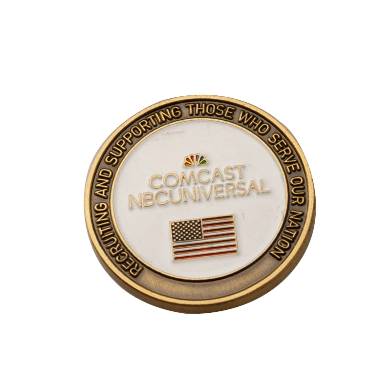1.75" Brass 4 Colors 1 Side Challenge Coins 1