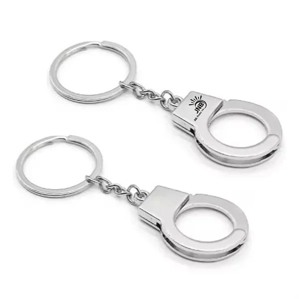 Stylish Metal Handcuff Keychain - A Unique Accessory 1