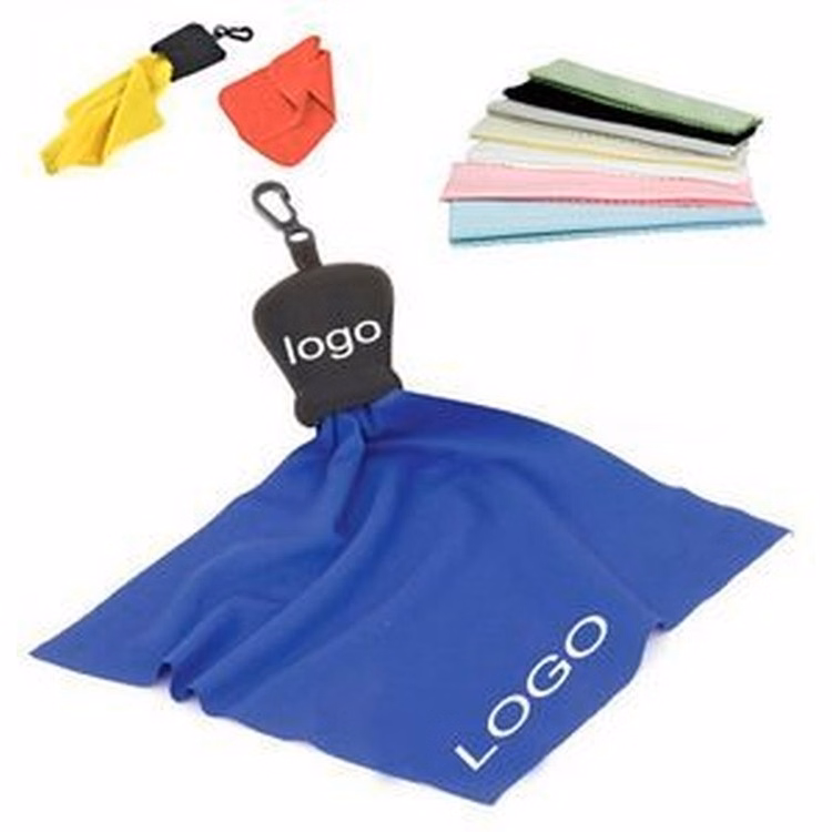 Micro-Fiber Cleaning Cloth w/ Black Pouch (6"x6")