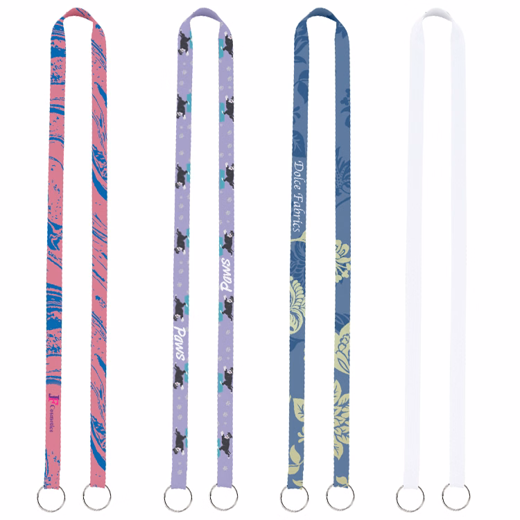 1/2" Sublimated Dual-Sided Lanyard with Double Clips