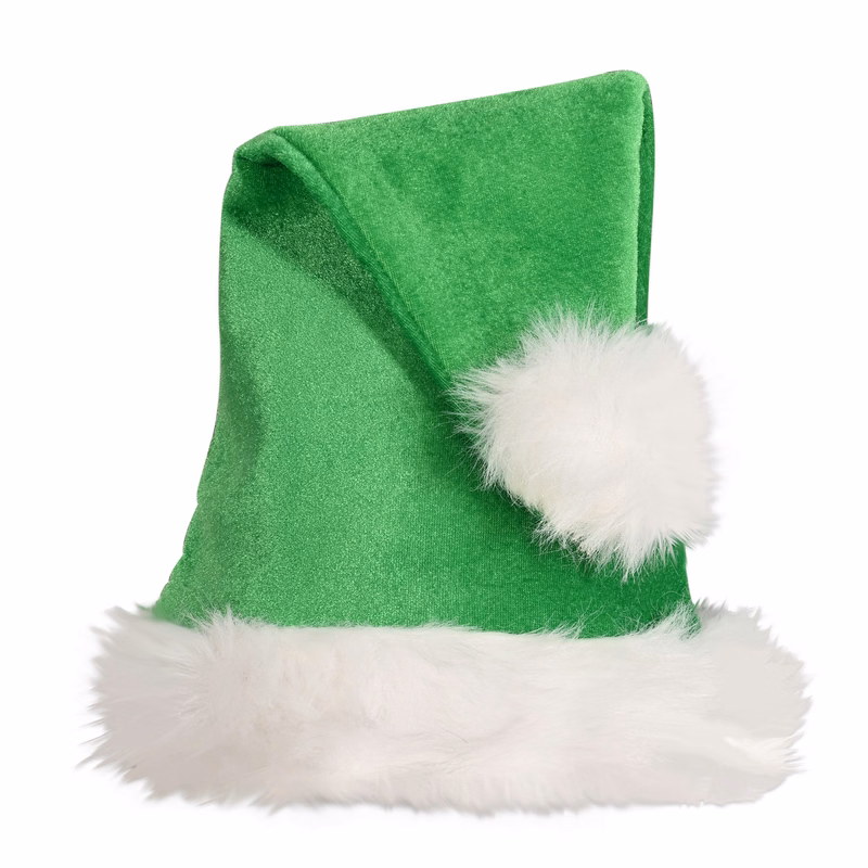 Green Velvet Santa Hat
