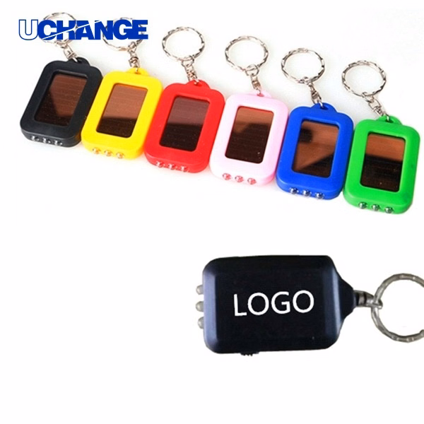 Solar Flashlight with Keychain Rechargeable Outdoor Light