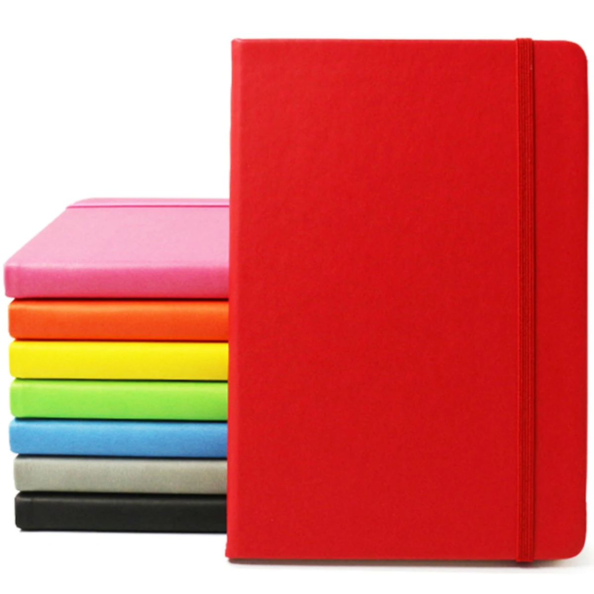 A5 Faux Leather Notebook w/Elastic Closing 1