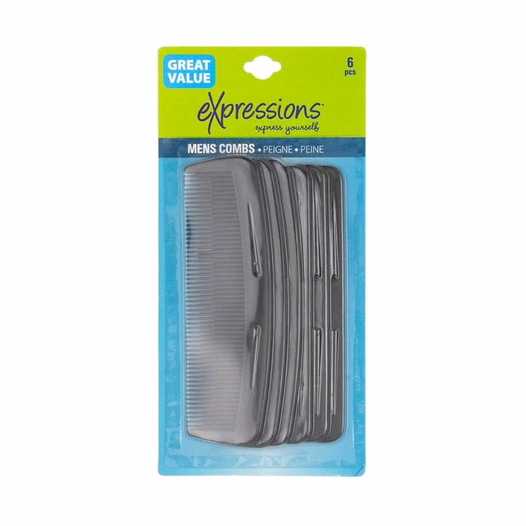 Men's Comb Sets - 6 Pack Black