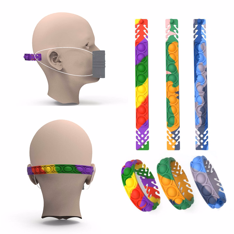 Silicone Pop Mask earloop Bracelet-Adult