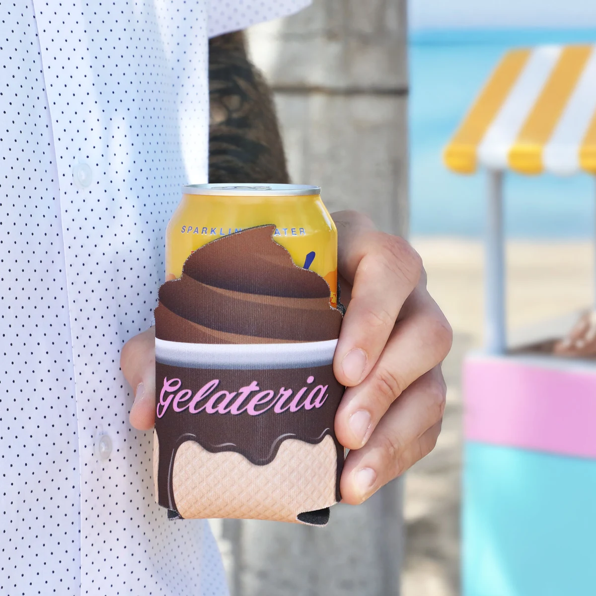 American Made Ice Cream Can Cooler?, custom koozie with logo imprint 1
