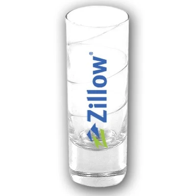 2 oz Aurora tall shot cordial glass w/ inside swirl 1