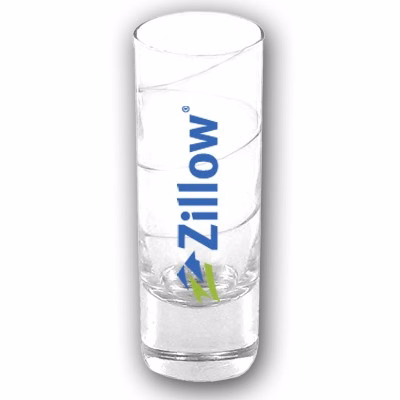 2 oz Aurora tall shot cordial glass w/ inside swirl