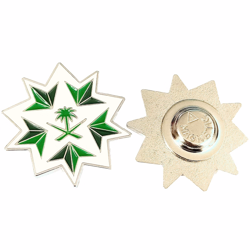 Custom pins with magnetic brooch